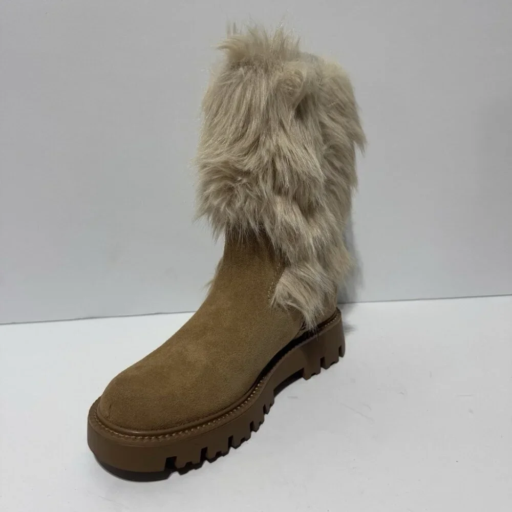 Franco Sarto Womens Brina Boots Tan Size 5 M